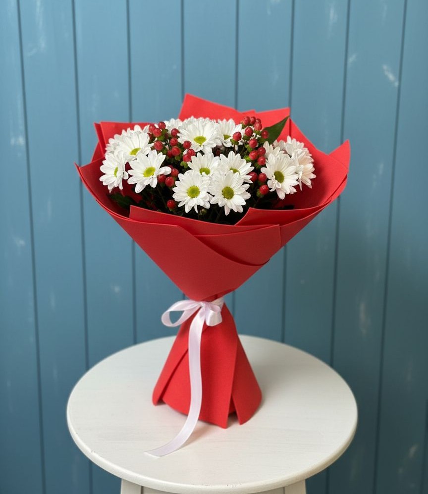 Букет цветов из: Хризантемы в Захарово Раменского района