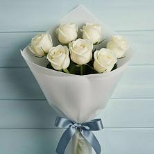 Букет 7 Белых роз Эдлесс Лав в Захарово Раменского района