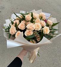 Букет Кремовые розы Латте в Захарово Раменского района