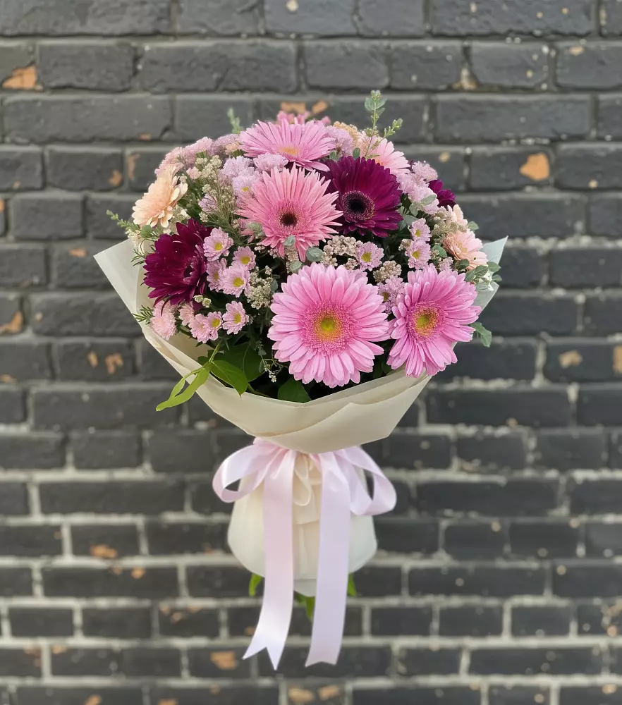 Букет цветов из: Герберы и Хризантемы в Захарово Раменского района