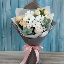 Букет цветов из:  Хризантемы и Розы в Захарово Раменского района
