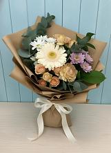 Букет цветов из:  Герберы и Хризантемы в Захарово Раменского района