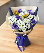 Букет цветов из:  Розы, Ирисы и Хризантемы #REPLACE_PRED# Захарово Раменского района
