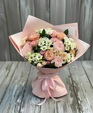 Букет цветов из:  Гвоздики, Розы и Хризантемы в Захарово Раменского района