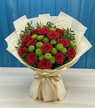 Букет цветов из:  Розы и Хризантемы в Захарово Раменского района