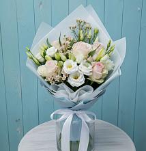 Букет цветов из:  Розы и Лизиантусы в Захарово Раменского района