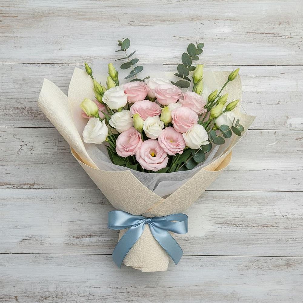 Букет цветов из: Лизиантусы в Захарово Раменского района